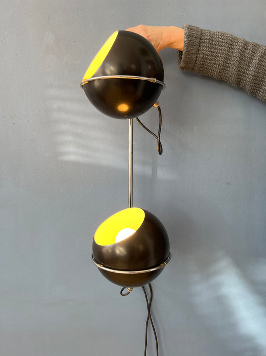 Black Mid Century GEPO Eyeball Wall Lamp