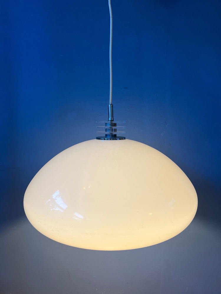 Mushroom Pendant Lamp - White Space Age Light Fixture
