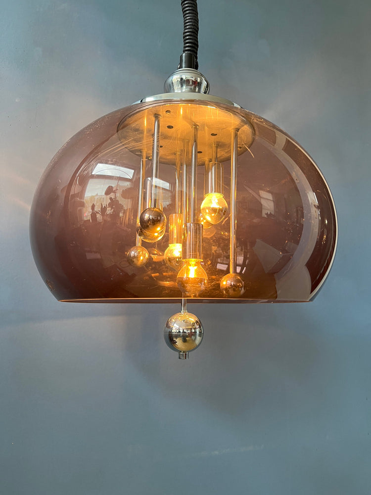 Vintage Herda Space Age Pendant Light / Mid Century Lamp / 70s / Guzzini Style