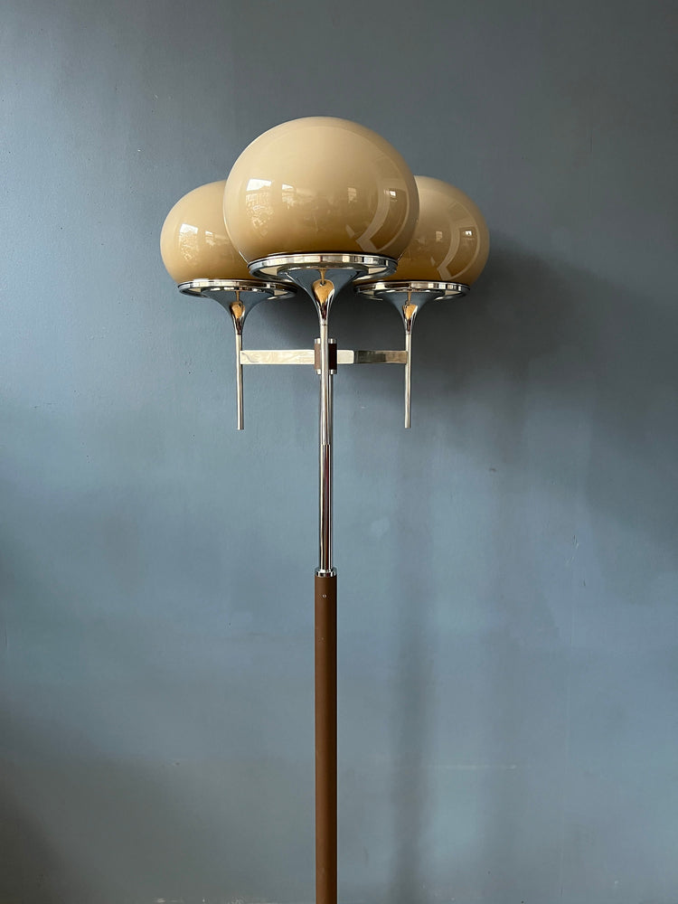 Vintage Dijkstra Triple Mushroom Space Age Floor Lamp