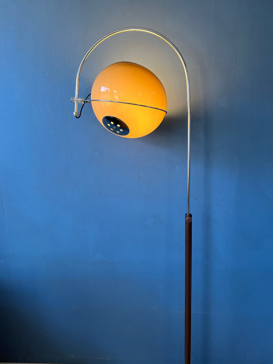 Mid Century GEPO Mushroom Arc Floor Lamp | Guzzini Style Space Age Light