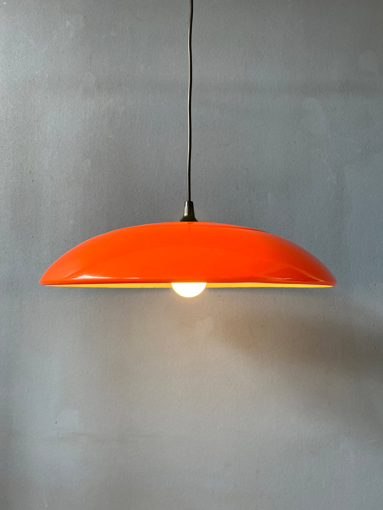 Vintage Industrial Orange/Red Pendant Lamp/Light Fixture