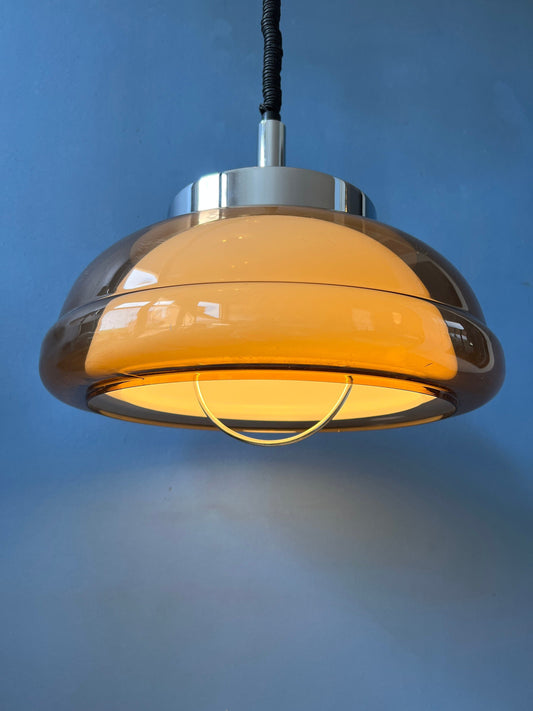 Vintage Herda Space Age Pendant Light / Mid Century 70s Ceiling Lamp