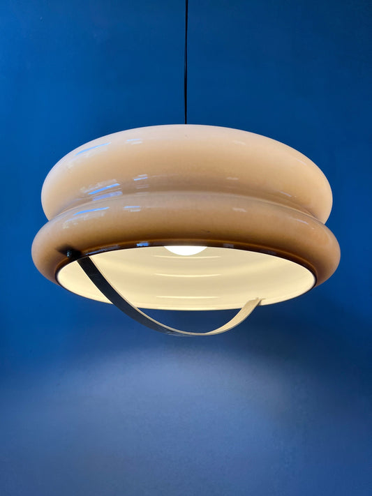 Vintage Space Age Pendant Light by Herda with Acrylic Glass Mushroom Shade