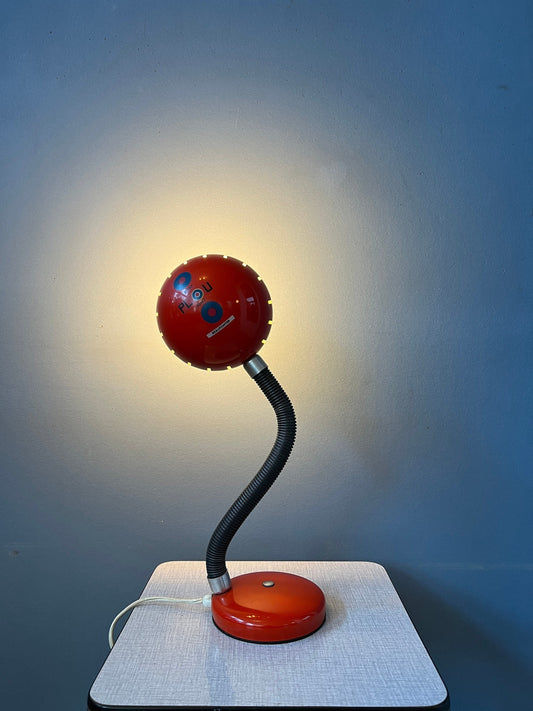 Red Flexible Vintage Spage Age Table Lamp