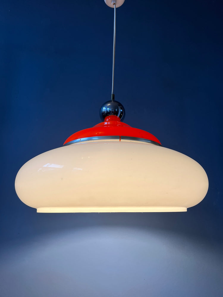 Vintage Space Age Pendant Lamp / Mid Century Light Fixture