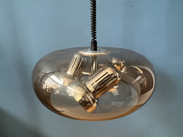 Vintage Herda Space Age Pendant Light / Mid Century Lamp