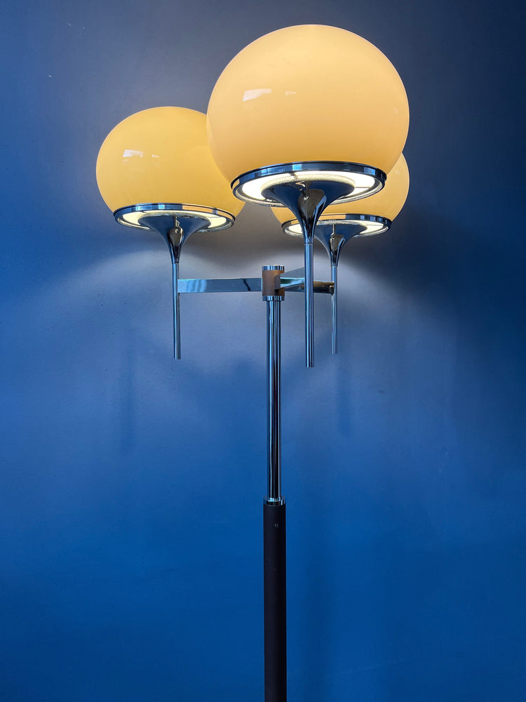 Vintage Dijkstra Triple Mushroom Space Age Floor Lamp