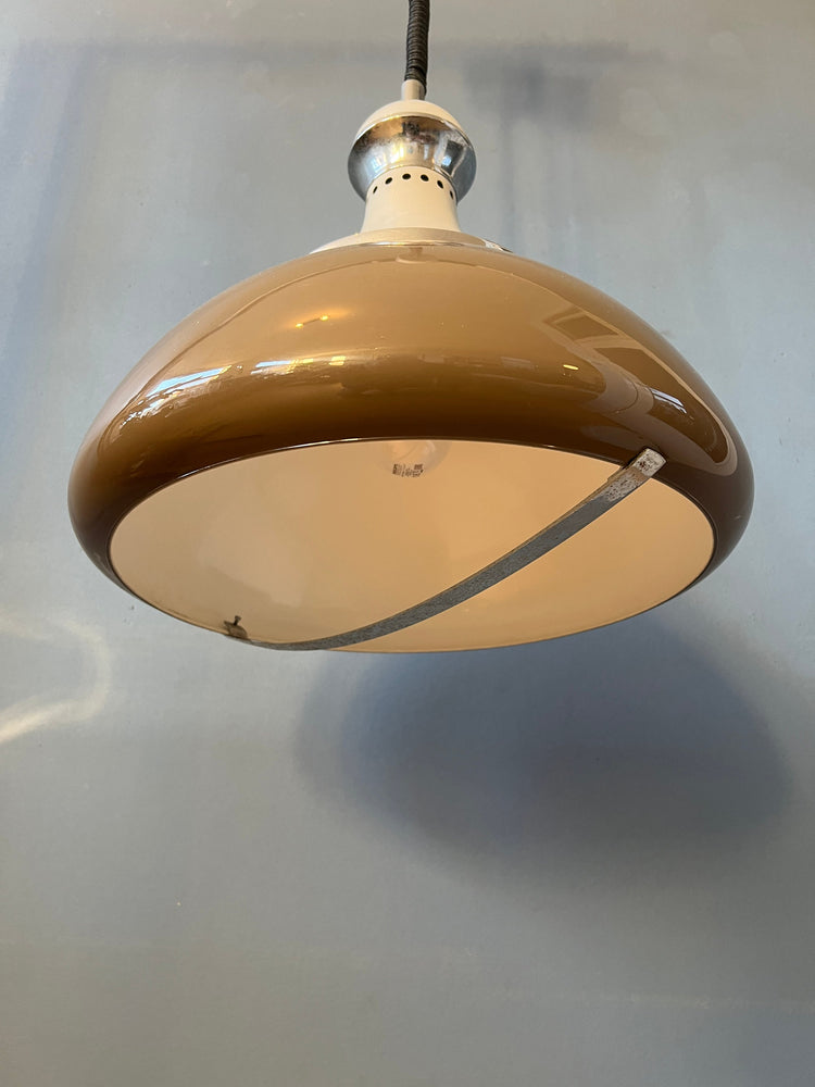 Vintage Stilux Milano Beige Pendant Lamp