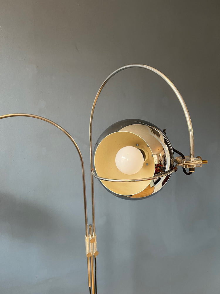Vintage GEPO Double Arc Eyeball Floorlamp | Space Age Lamp | Mid Century Lamp