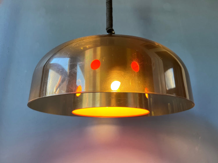 Mid Century Herda Space Age Light Fixture / Vintage 70s Pendant Lamp