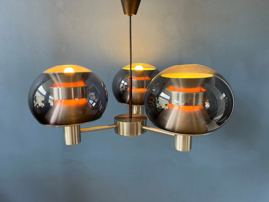 Space Age Chandelier by Herda / Mid Century Pendant Light / Mushroom Lamp