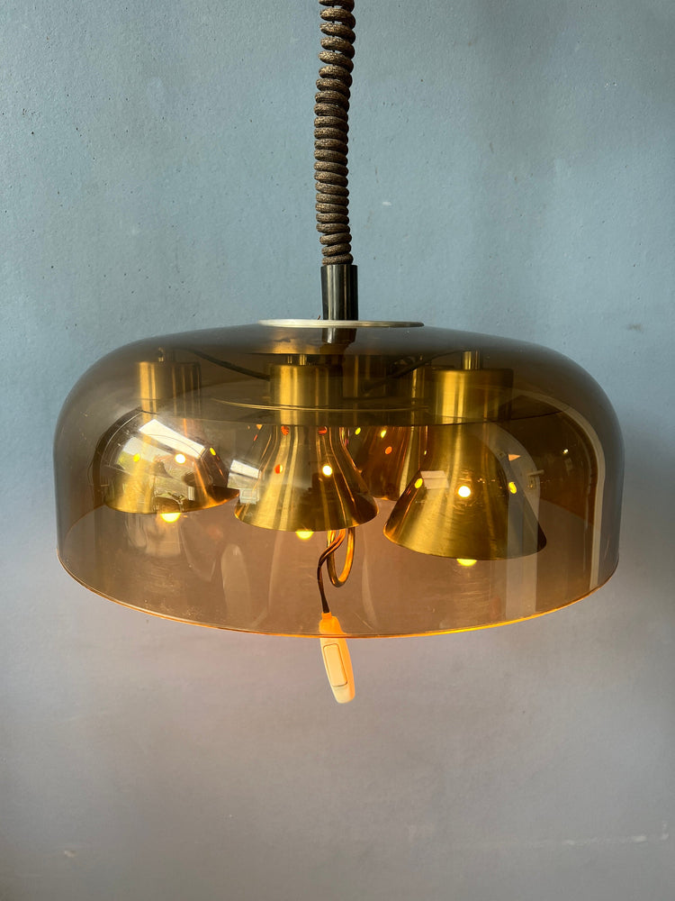 Herda Space Age Pendant Light / 70s Vintage Lighting / Mid Century Lamp