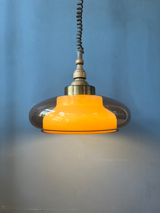 Mid Century Herda Space Age Pendant Light | Vintage Lamp | Retro 70s Ceiling Lighting