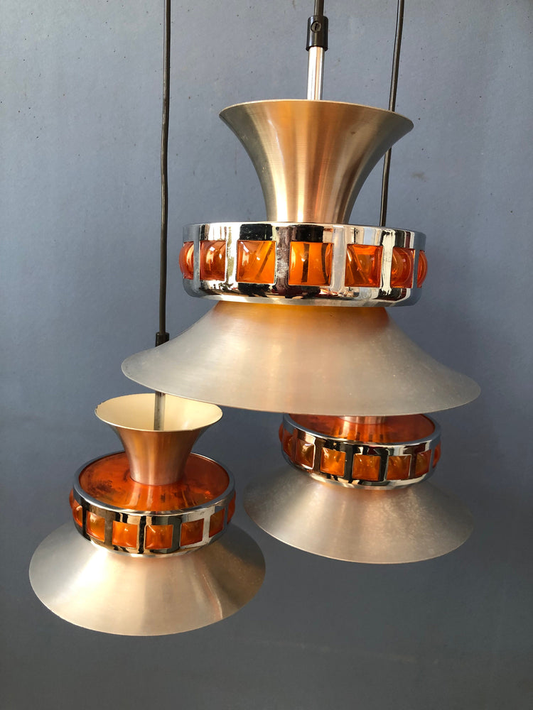Vintage Lakro Amstelveen Cascade Lamp | Space Age / Mid Century Modern Lamp