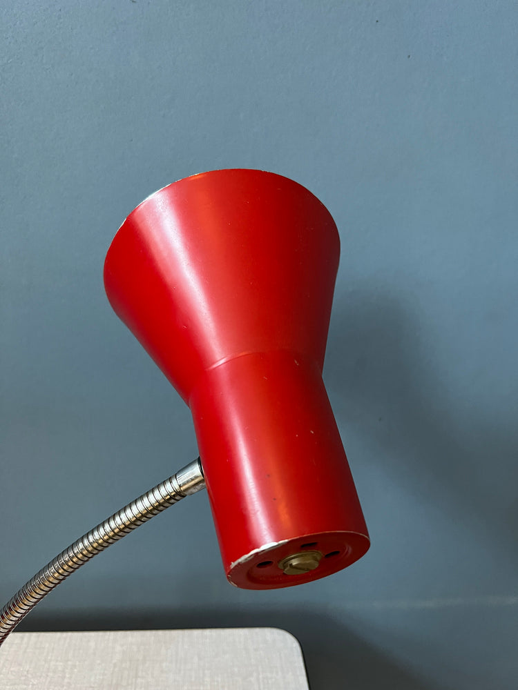 Flexible Vintage Red Space Age Table Lamp