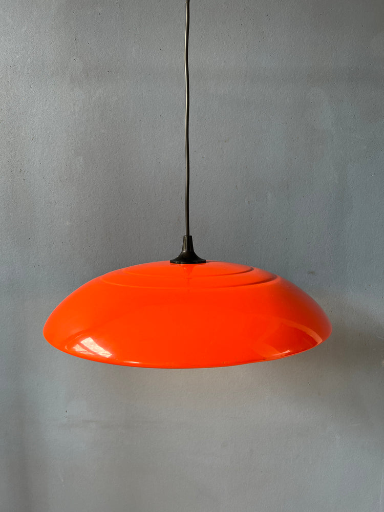 Vintage Industrial Orange/Red Pendant Lamp/Light Fixture