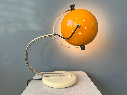 Yellow GEPO Eyeball Desk Lamp / Mid Century Space Age Table Lamp