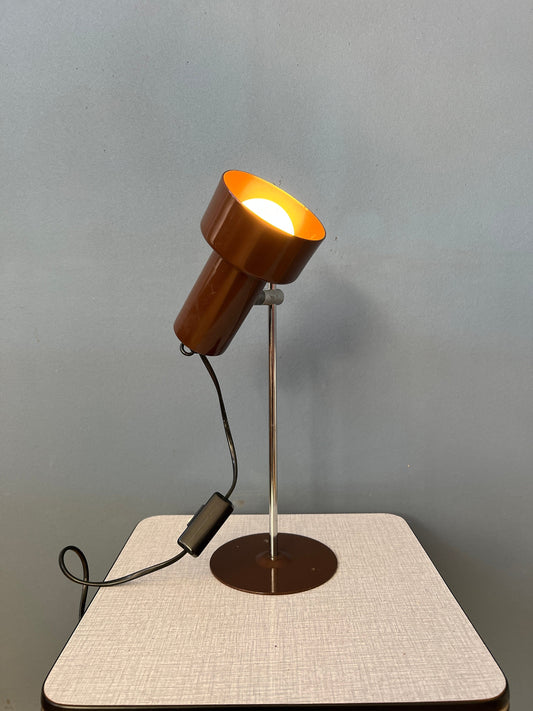 Vintage Brown Adjustable Space Age Desk Lamp