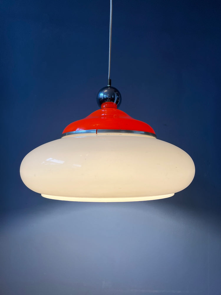 Vintage Space Age Pendant Lamp / Mid Century Light Fixture