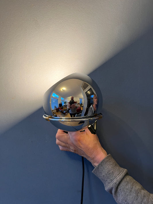 Mid Century Chrome GEPO Eyeball Wall Lamp