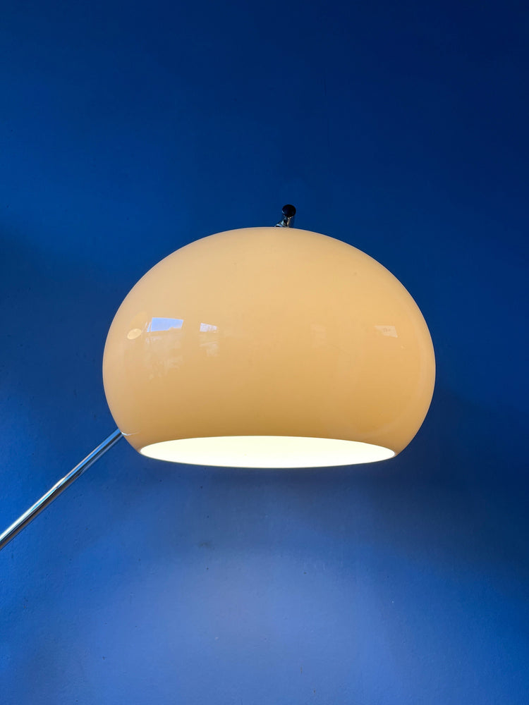 Vintage Dijkstra Mushroom Swing Arm Space Age Floor Lamp