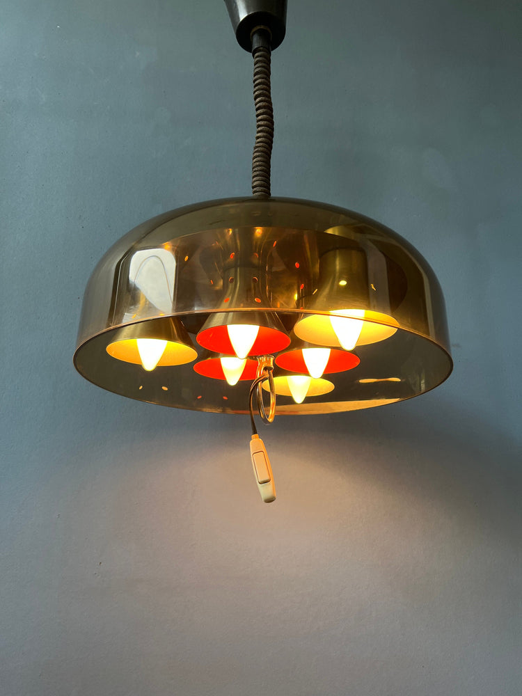 Herda Space Age Pendant Light / 70s Vintage Lighting / Mid Century Lamp