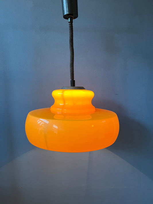 Mid Century Orange Space Age Pendant Light