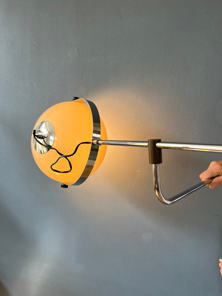 Mid Century Dijkstra Swing Arm Wall Light | Guzzini Style Space Age Lamp | Vintage Sconce Lighting