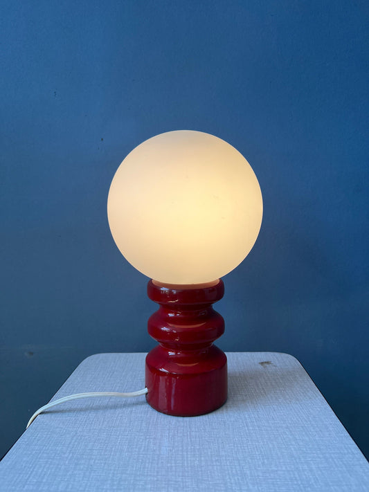 Mid Century Carlo Nason-Style Glass Lamp | Vintage Murano Lighting | 70s Space Age Light