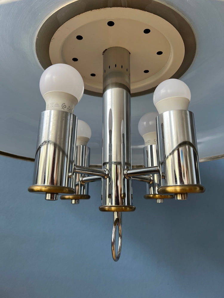 Mid Century Pendant Lamp Chandelier / Space Age Light Fixture