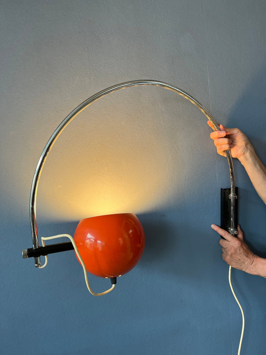 Midcentury Herda Eyeball Wall Lamp | Space Age Light | 70s Vintage Lighting