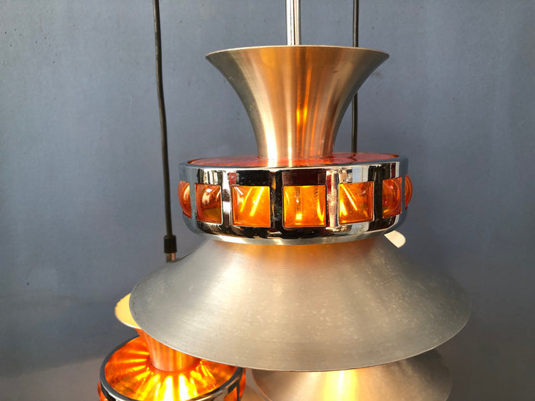 Vintage Lakro Amstelveen Cascade Lamp | Space Age / Mid Century Modern Lamp