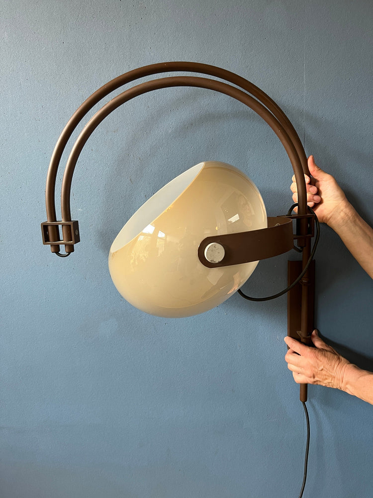 Mid Century Dijkstra Double Arc Wall Lamp | Space Age Lighting | Vintage Sconce Light