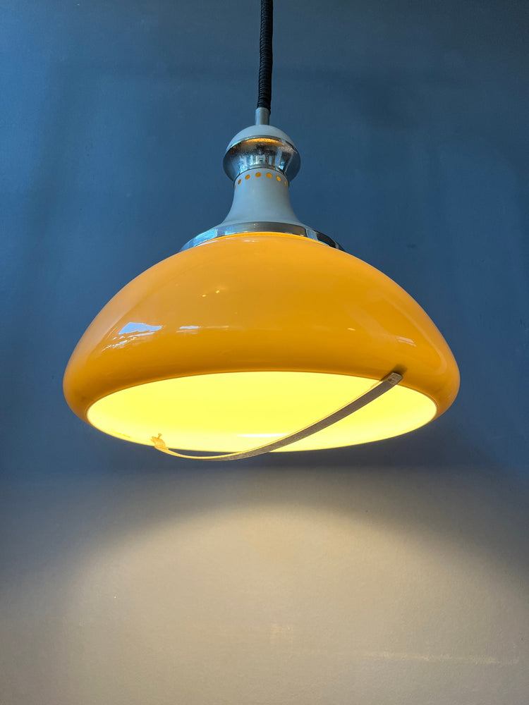 Vintage Stilux Milano Beige Pendant Lamp