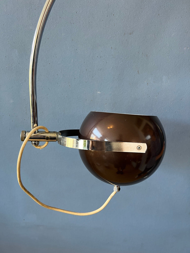 Vintage Herda Eyeball Wall Light | Space Age Chrome Lighting | 70s Arc Lamp
