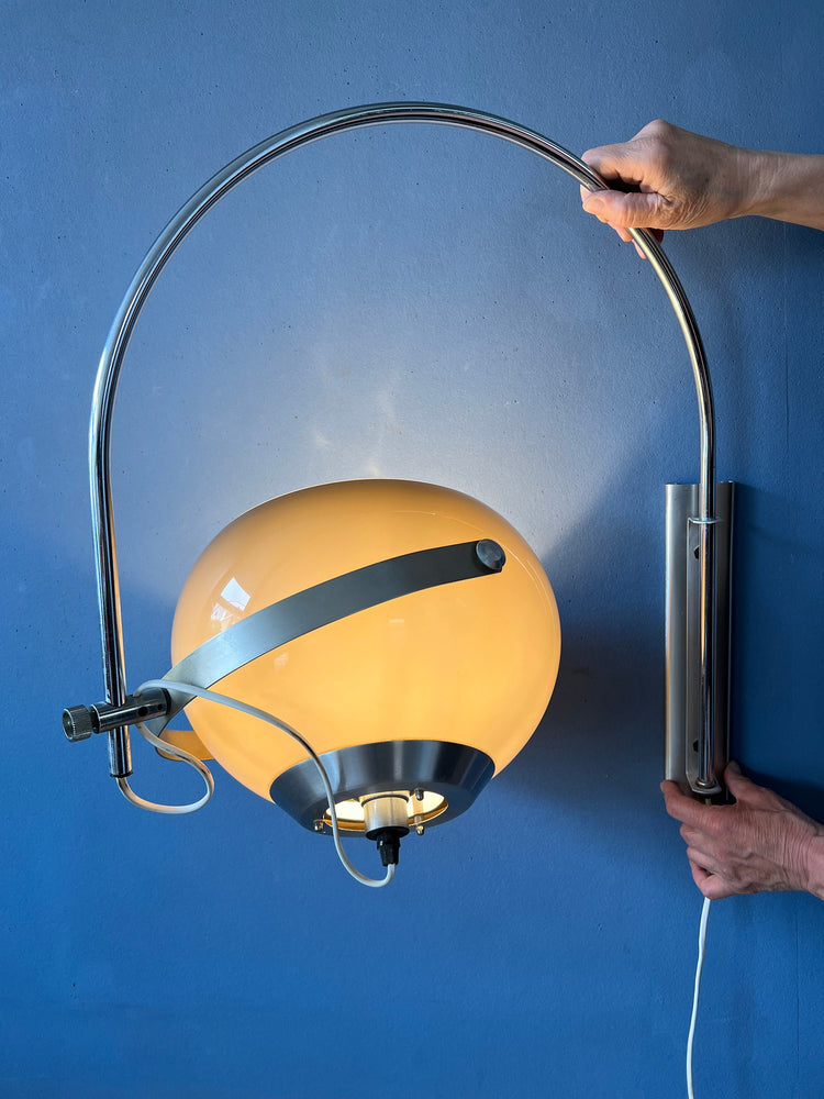 dijkstra wall lamp, arc wall lamp, mushroom wall lamp, space age lamp