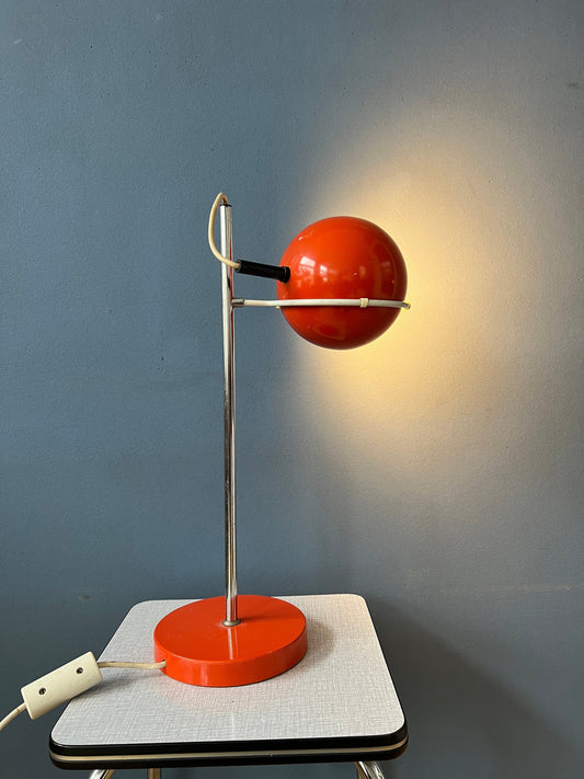 Red GEPO Eyeball Table Lamp | Space Age Desk Lamp